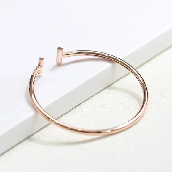 Rose Gold Beautiful Open Bracelet - Picture 7 of 12